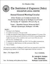 AGM Circular 30th Sept 2014