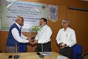 Seminar on Application of renewable anergy in aggriculture sector
